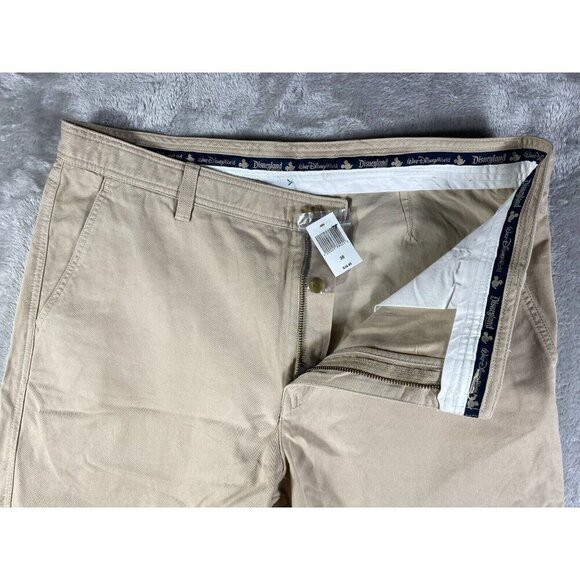Men's Authentic Original Disney Parks Beige/Khaki Shorts - Size: 36 Mickey Logo - Picture 4 of 15